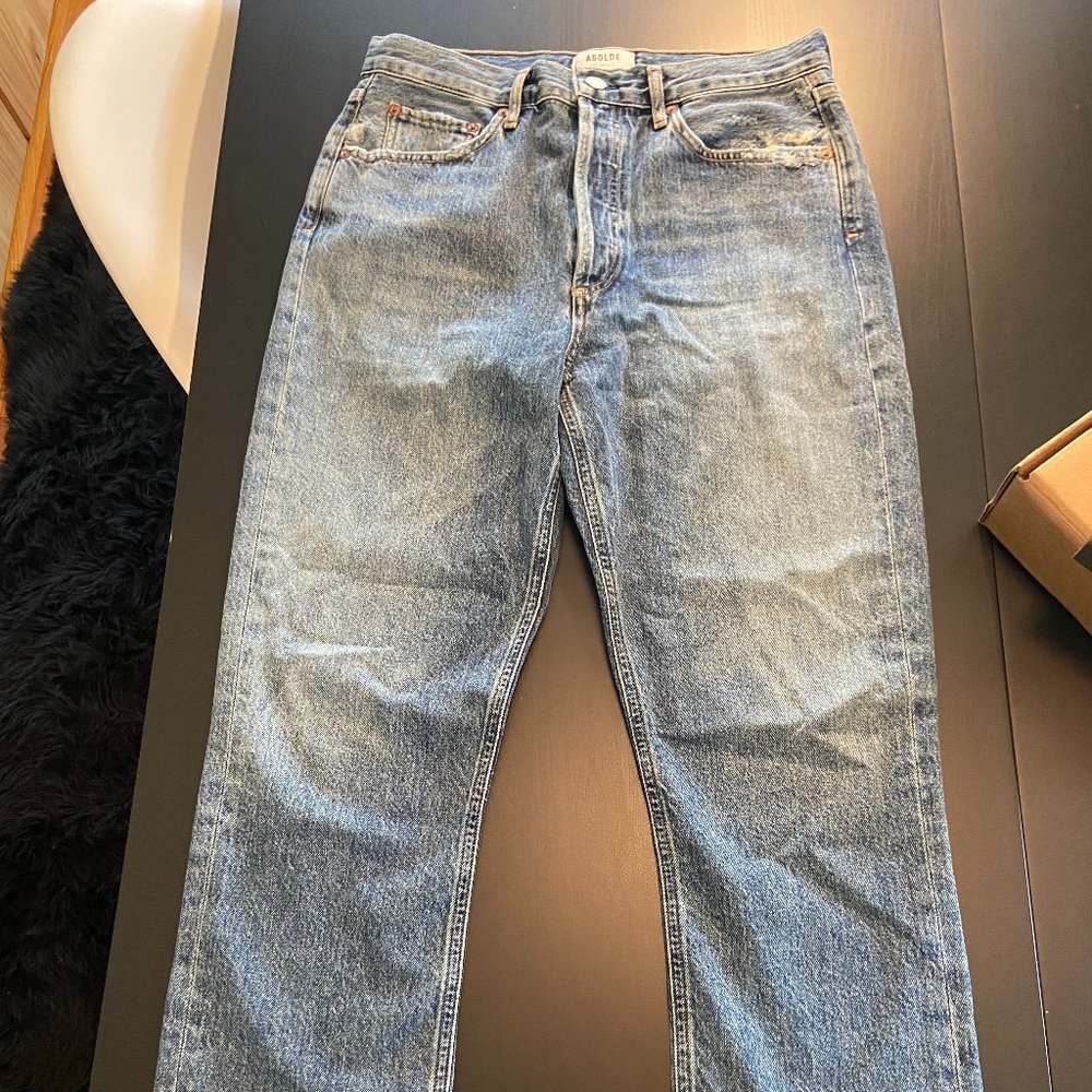 Agolde Riley High Rise Straight Crop Jean